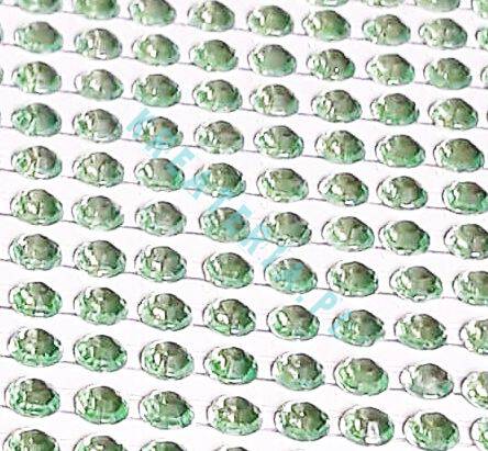 Przyklejki Kryształki dżety 4mm Zielone