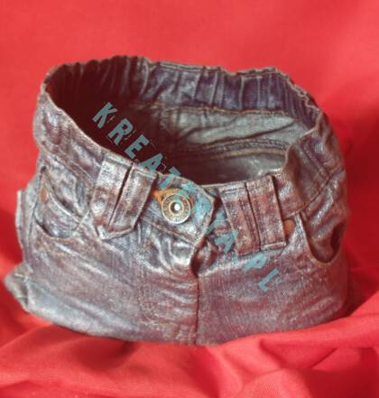 Pojemnik Spodenki niebieski jeans/srebro