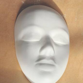 Odlew gipsowy - maska twarzy 18x12cm KR001Z