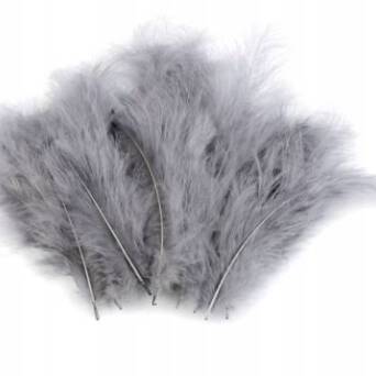 Feathers 50szt strong grey 8-14cm 