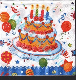 Serwetka Tort urodzinowy