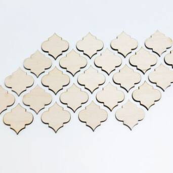 Drewniane konfetti maroko 4x4cm 25szt